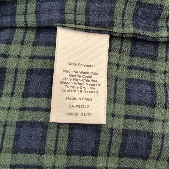 Talbots Women’s Blue And Green Plaid Blouse Size Large NWOT - Picture 7 of 8
